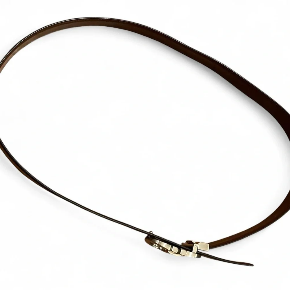 Salvatore Ferragamo Vintage Men’s belt reversible black brown leather buckle